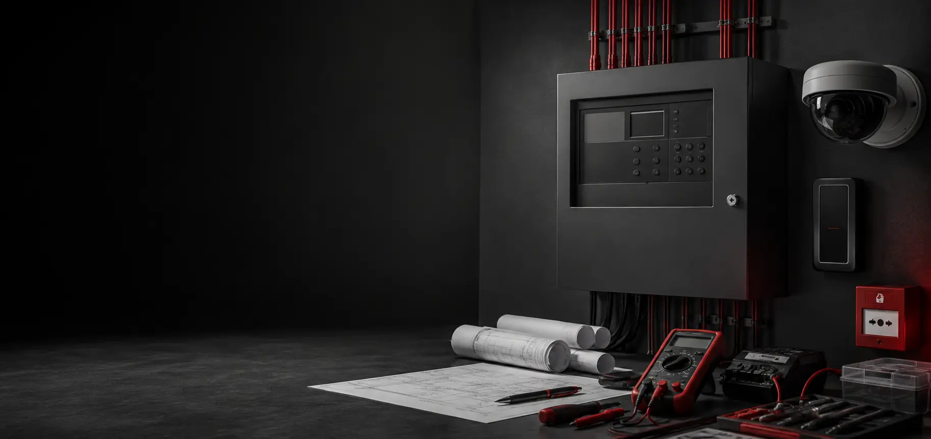 Fire and security engineering equipment in a commercial environment